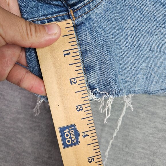 Madewell THE PERFECT MID-LENGTH JEAN SHORTBlueWomen's Size 25 - Picture 8 of 10